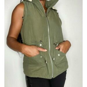 FAVLUX Olive Hooded Vest